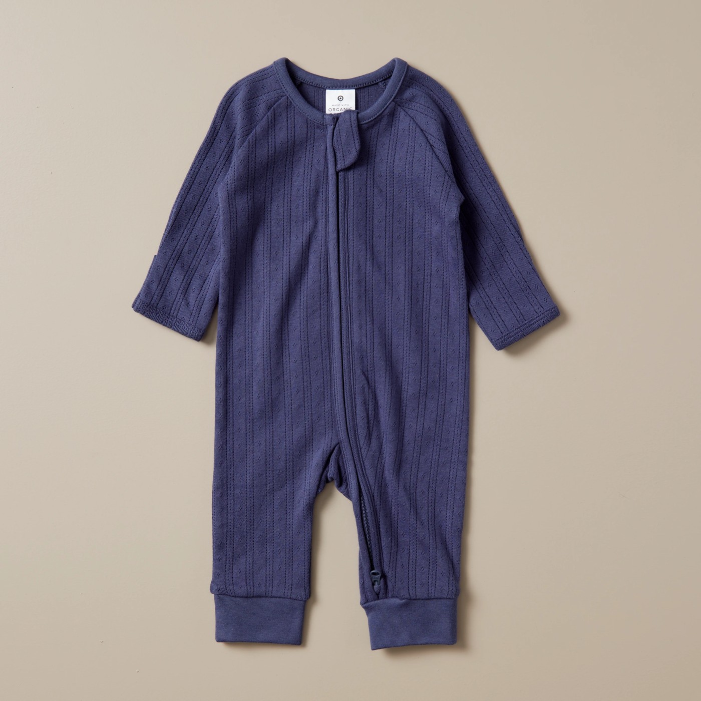Baby Organic Cotton Pointelle Coverall 4 of 4