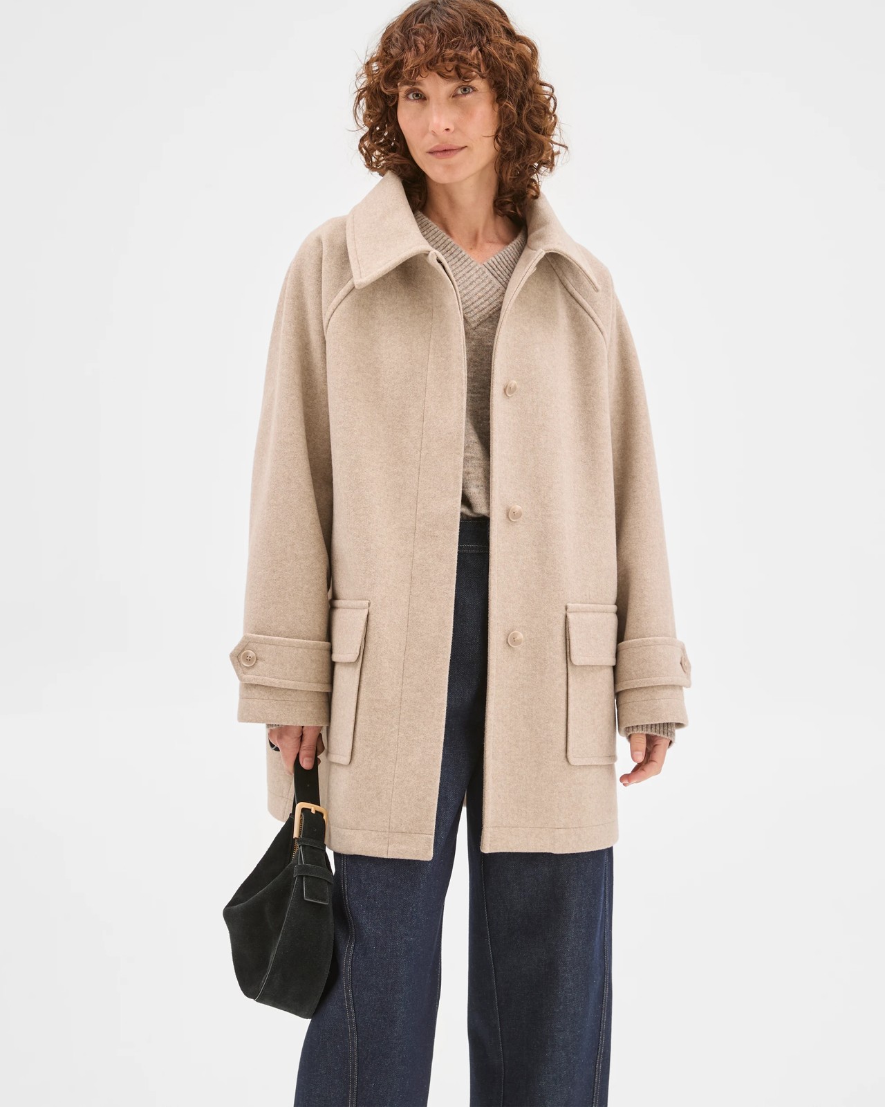 Long Sleeve Relaxed Car Coat 2 of 5