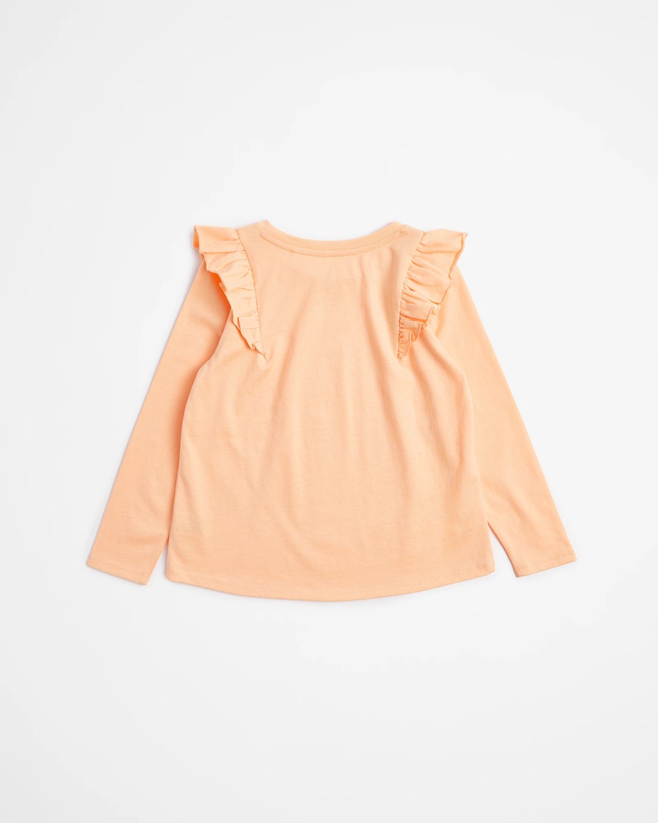 Organic Cotton Long Sleeve Print Top - Pale Orange | Target Australia