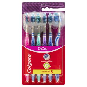 Colgate Soft ZigZag Toothbrushes - 6 Pack