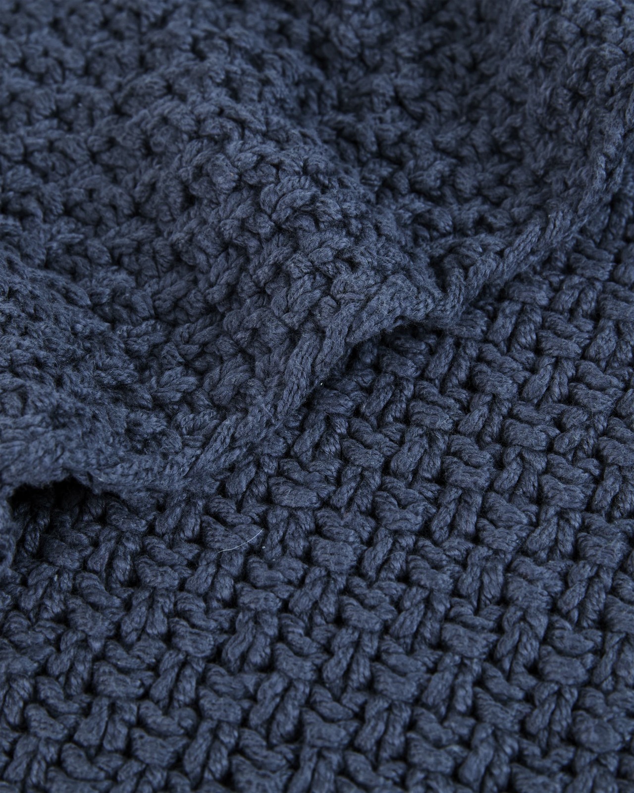 Dolly Chunky Textured Knit Throw - Blue Nights 2 of 3