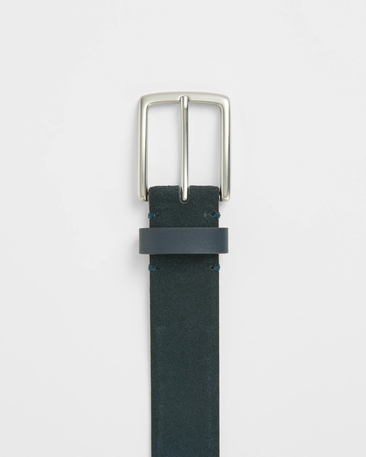 Premium Suede Leather Belt - Navy Blue 6 of 6