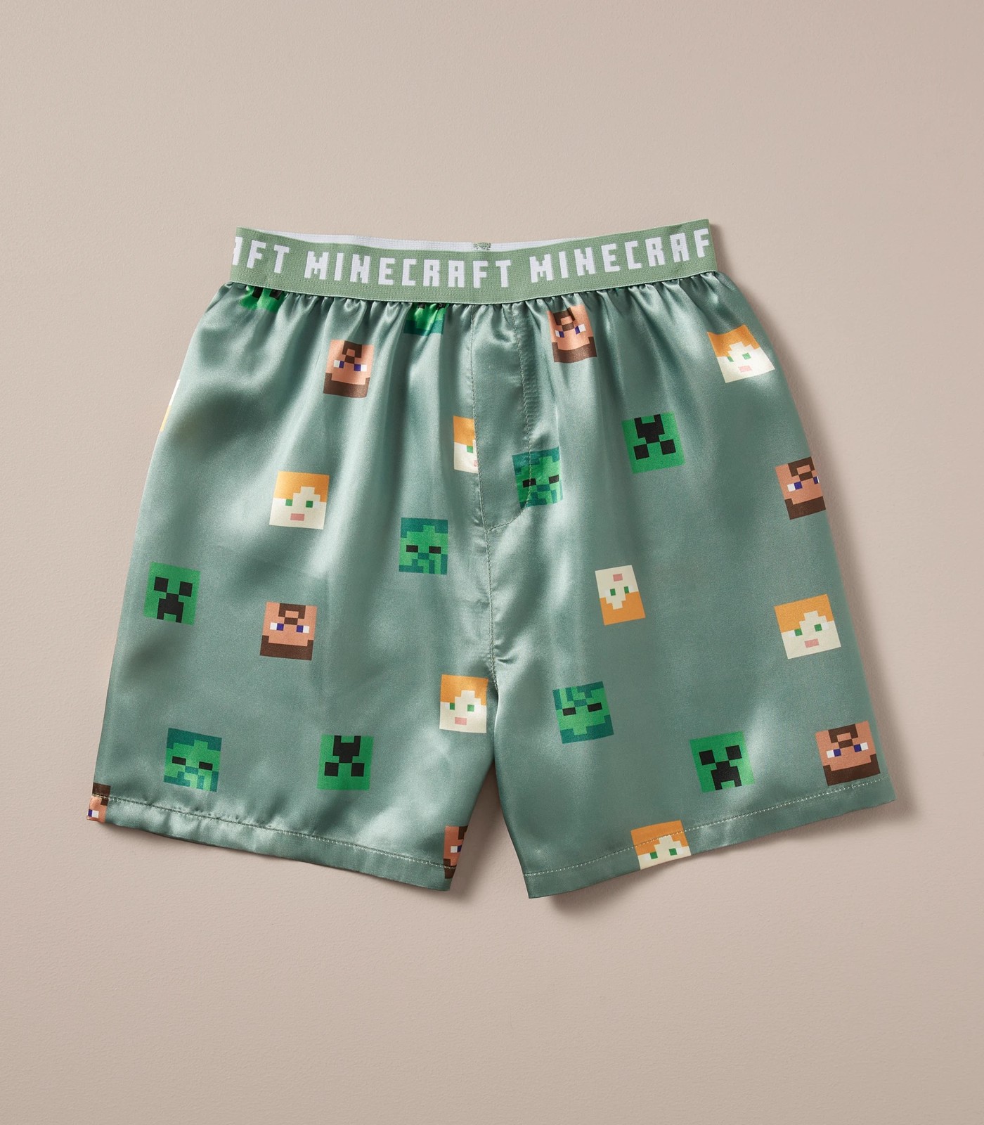 2 Pack Minecraft Satin Boxer Shorts