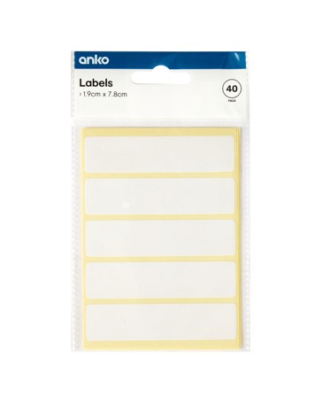 Anko 40 Pack Labels