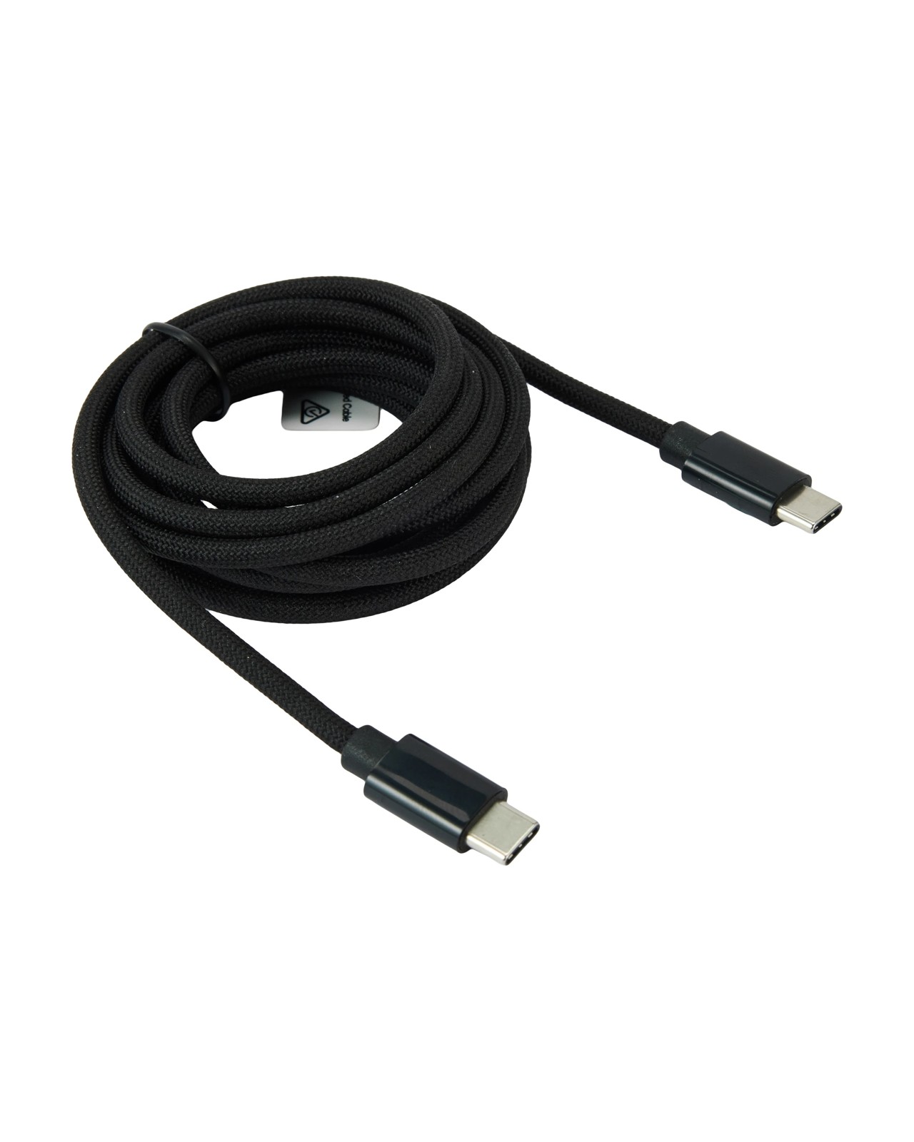 Braided USB-C to USB-C Cable, 2m, Black - Anko 3 of 4