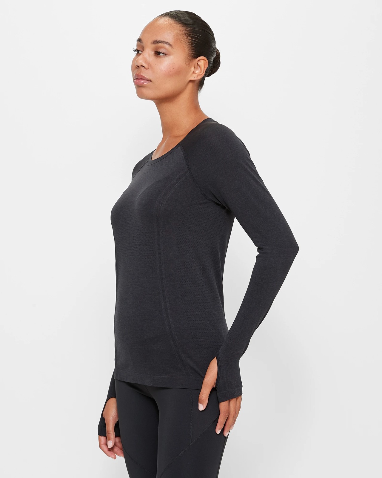 Active Seamfree Long Sleeve Running T-Shirt - Black | Target Australia