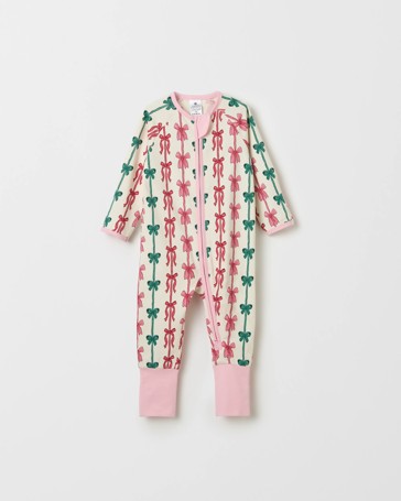 Baby Organic Cotton Zip Front Footless Coverall