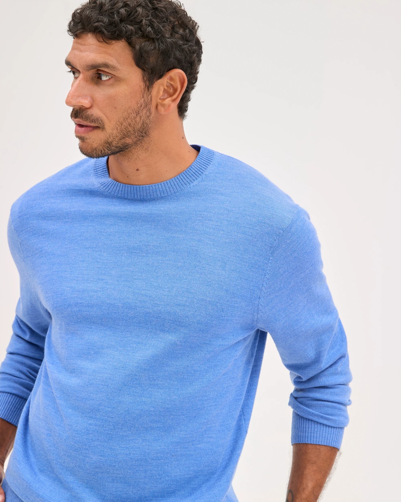 Preview Australian Merino Wool Knit Jumper - True Blue 4 of 6