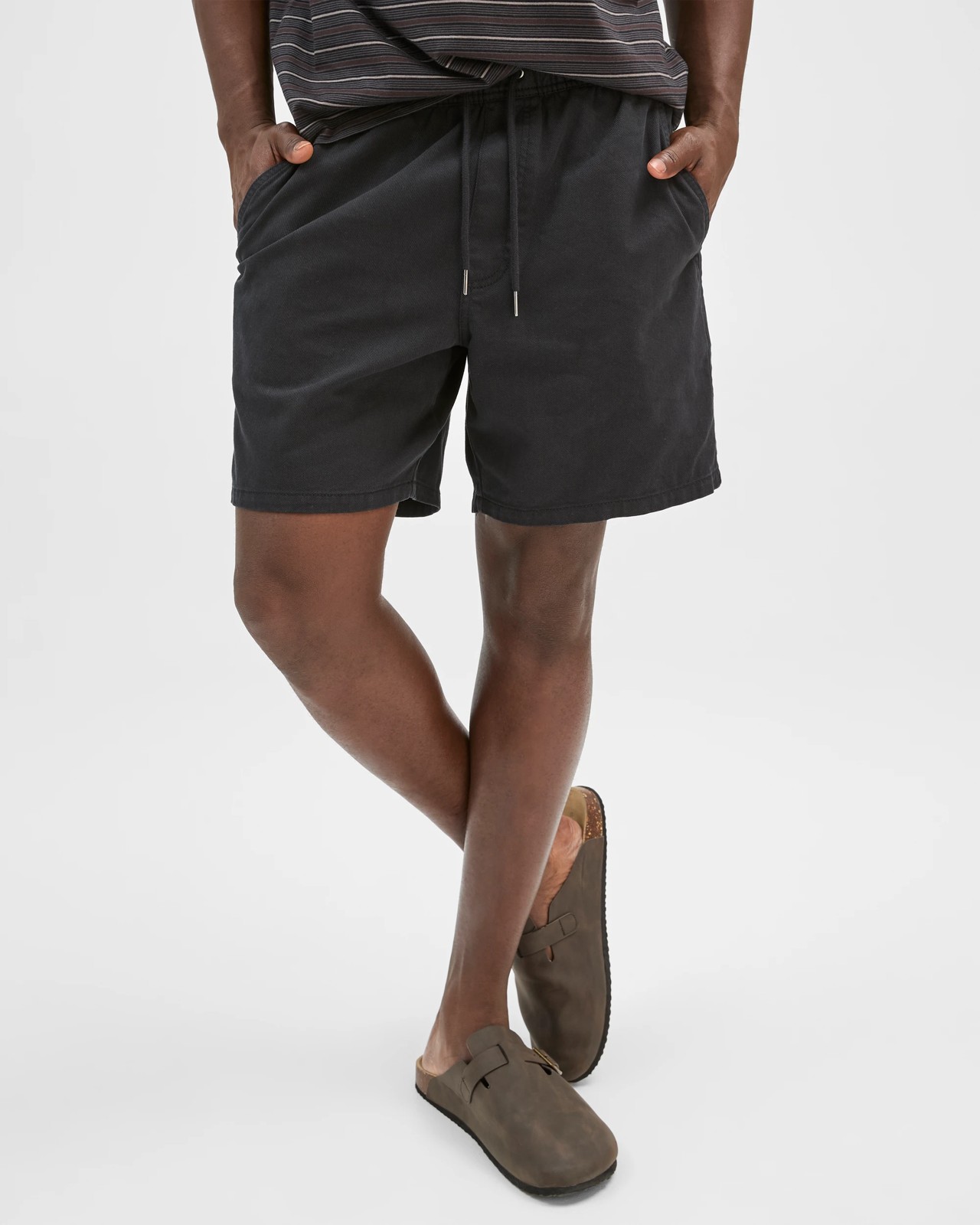 Commons Australian Cotton Twill Volley Shorts - Washed Black 3 of 6