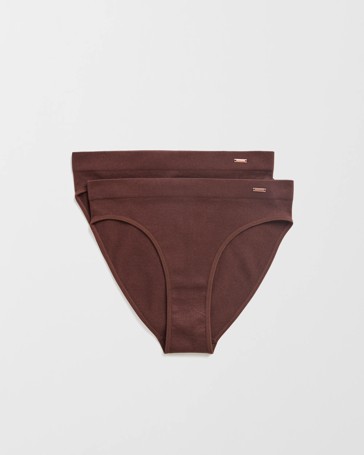 Lily Loves 2 Pack Rib Seamfree High Waist Bikini Briefs