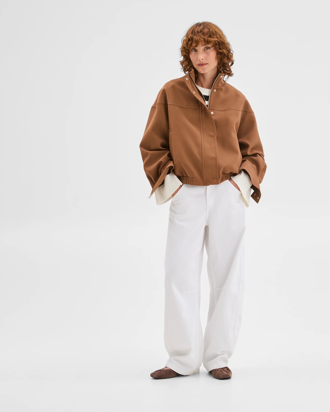 Brushed Twill Bomber Jacket 3 of 5