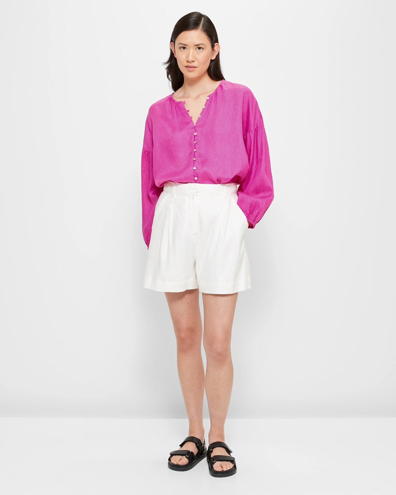European Linen Blouse - Preview 2 of 5
