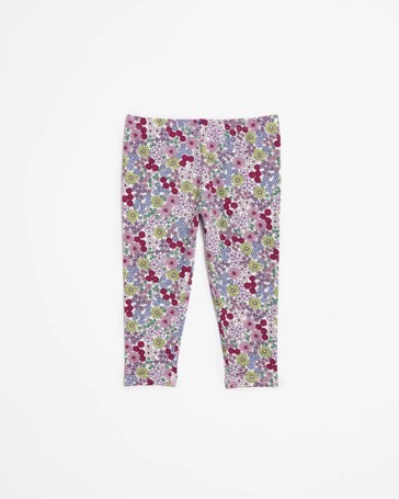 Baby Organic Cotton Print Leggings - Floral
