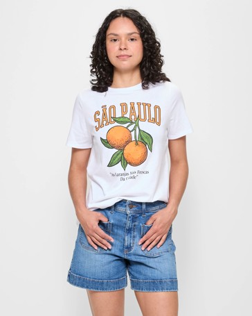 Fitted Printed Crew T-Shirt