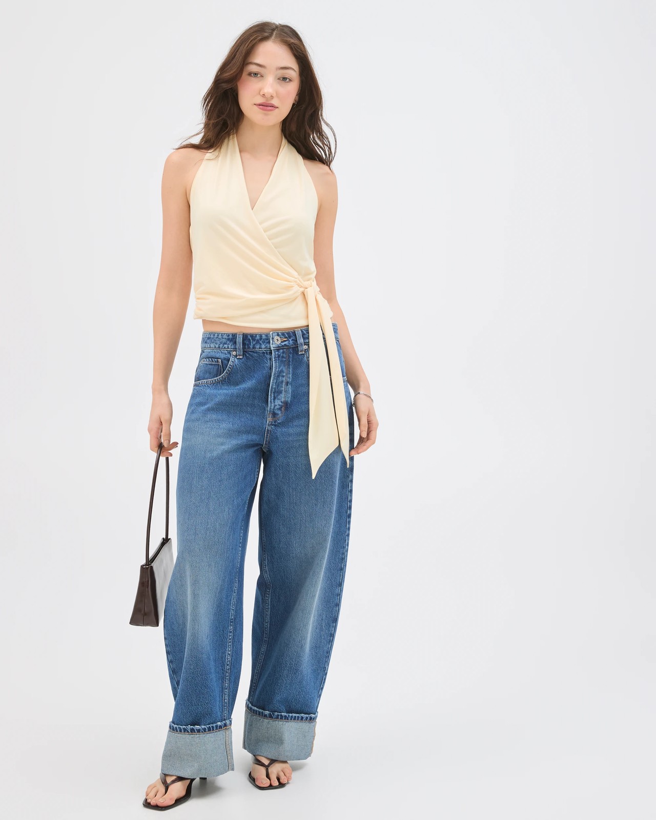 Lily Loves Draped Halter Neck Top - Whipped Butter 2 of 6