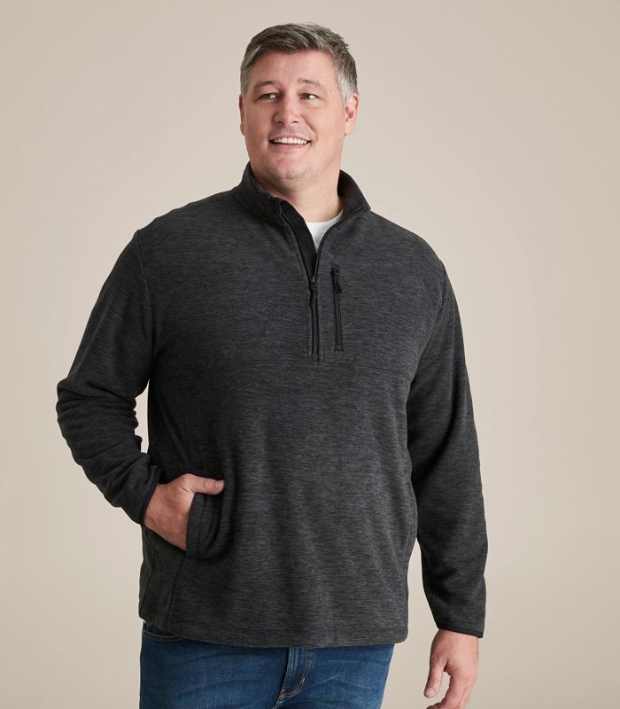 Man Plus Half Zip Polar Fleece Jumper | Target Australia