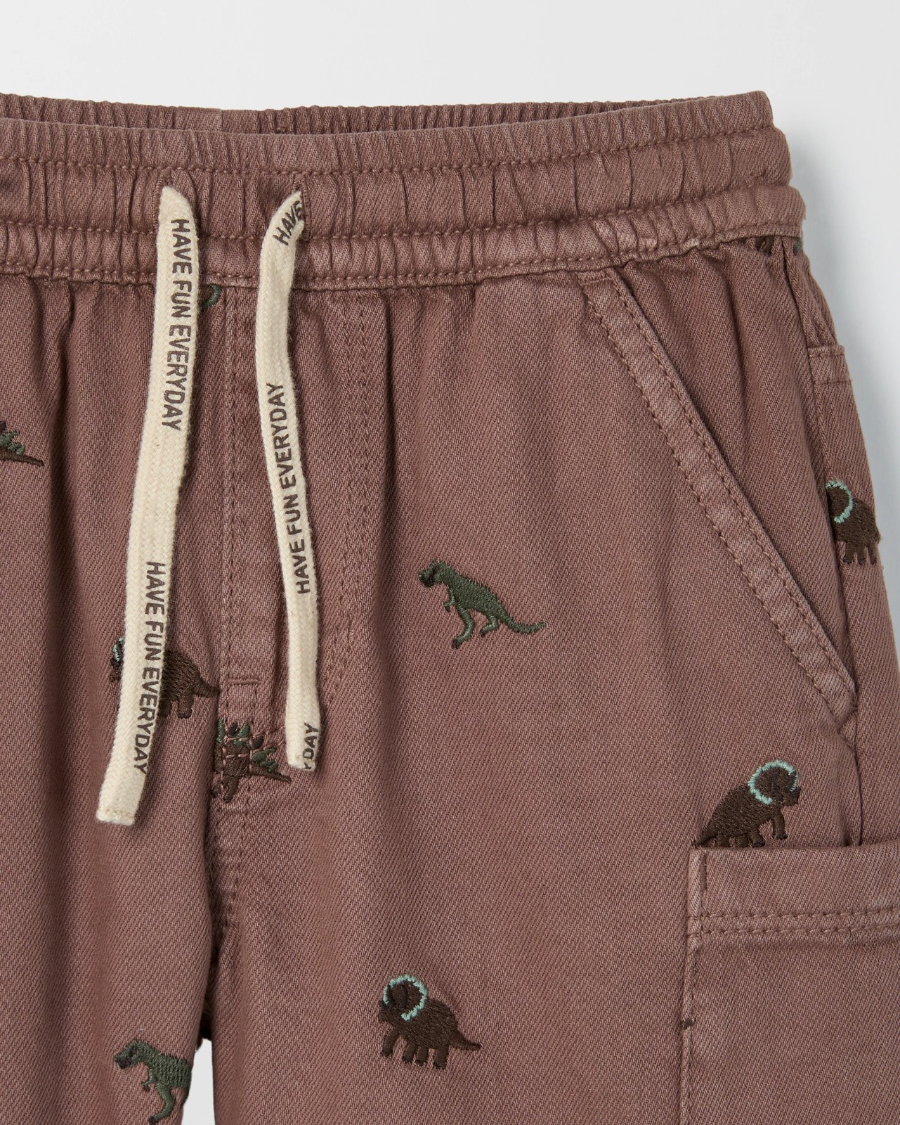 Pull On Denim Volley Shorts - Deep Taupe 2 of 2