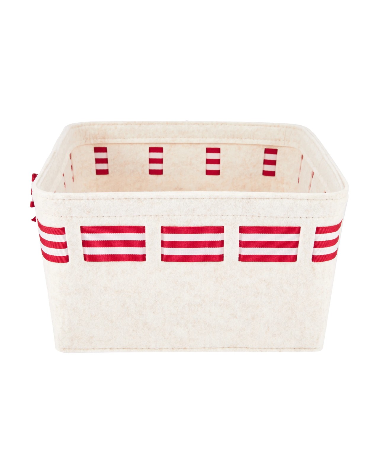 Anko Christmas Felt Basket with Bow - Beige 2 of 5