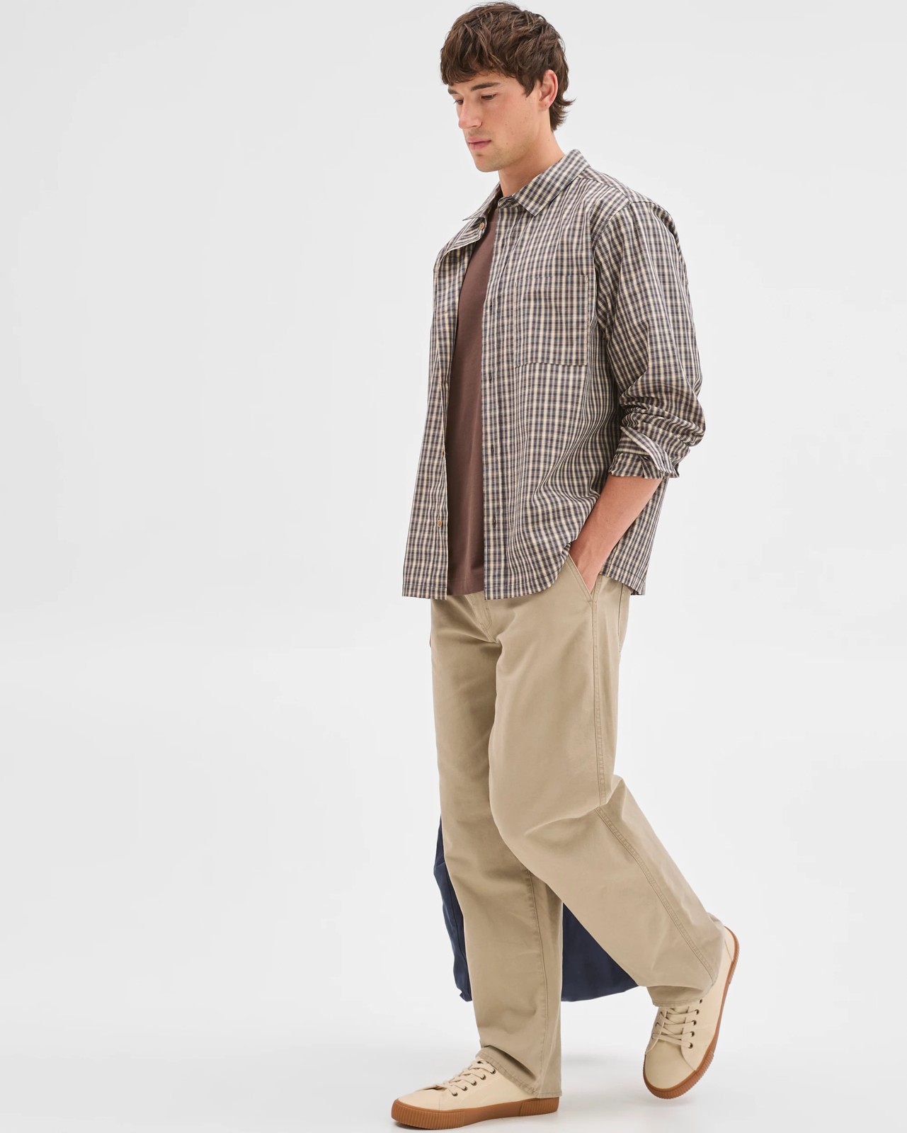 Commons Australian Cotton Business Shirt - Black Check 3 of 6