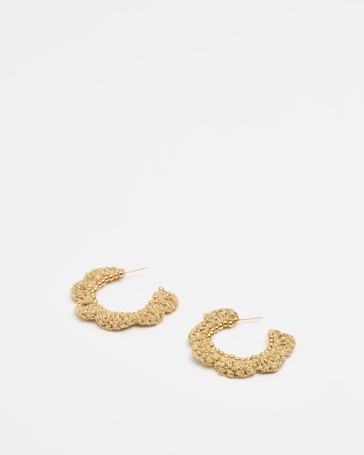 Metallic Crochet Hoop Earrings