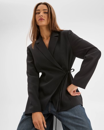 Lily Loves Wrap Tie Detail Blazer