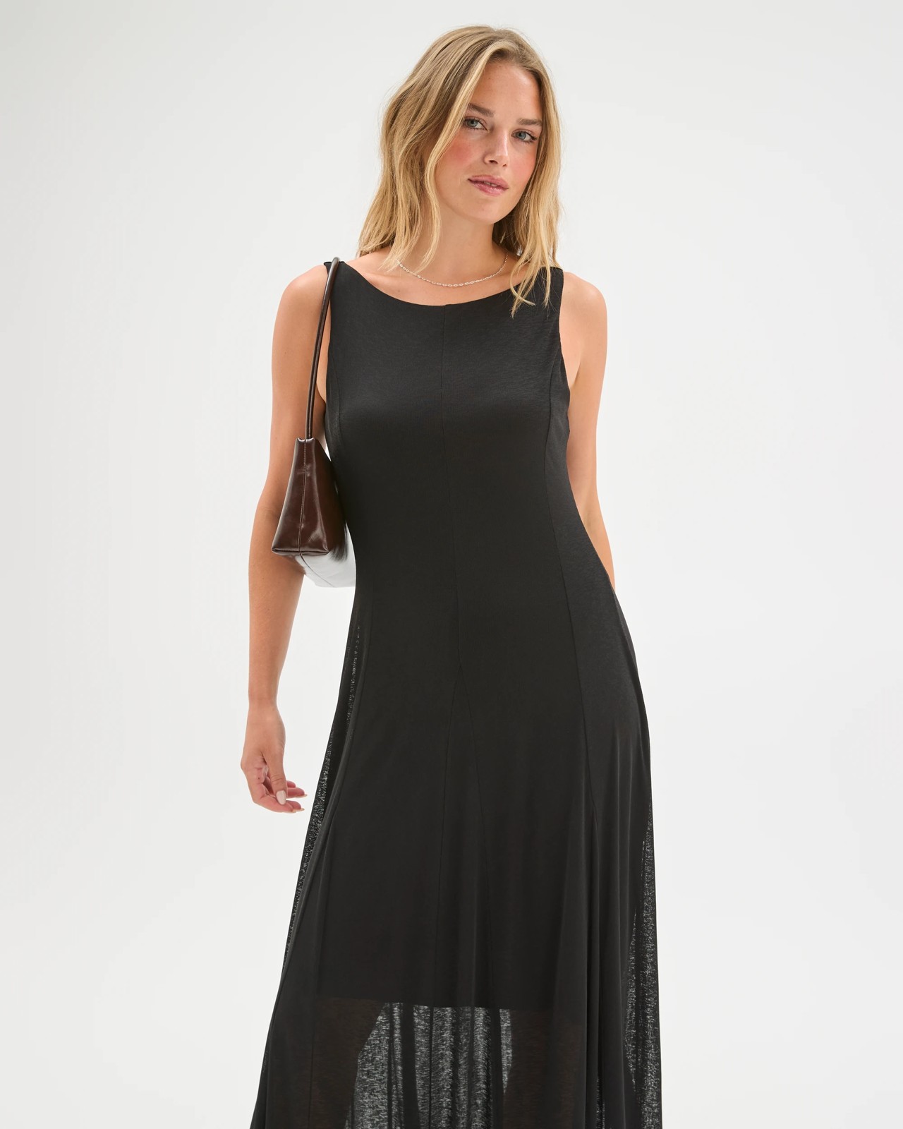Lily Loves Boat Neck Midi Dress - Black 3 of 5