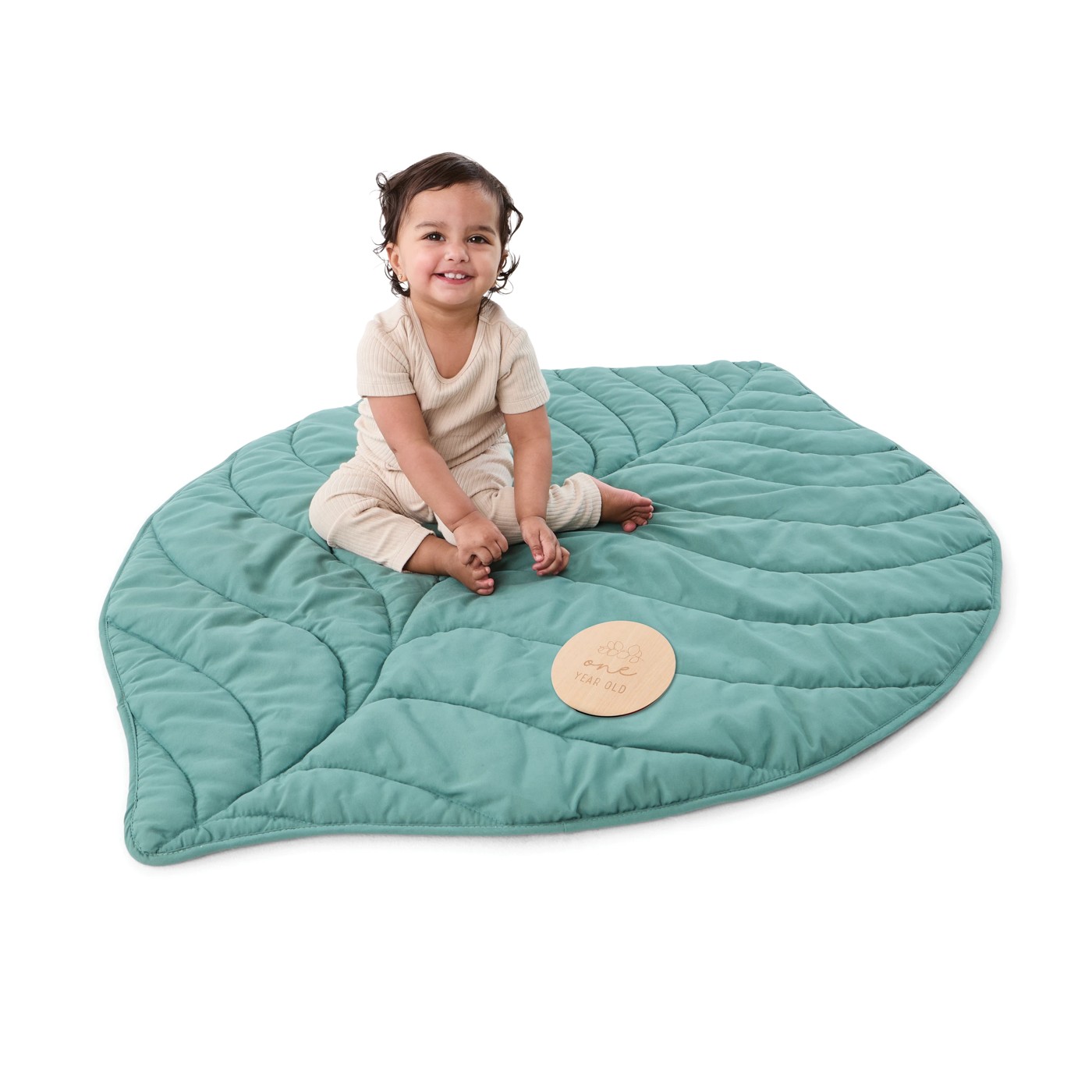 Anko Quilted Leaf Play and Floor Mat -  Green 2 of 5