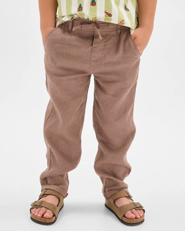 European Linen Full Length Pants