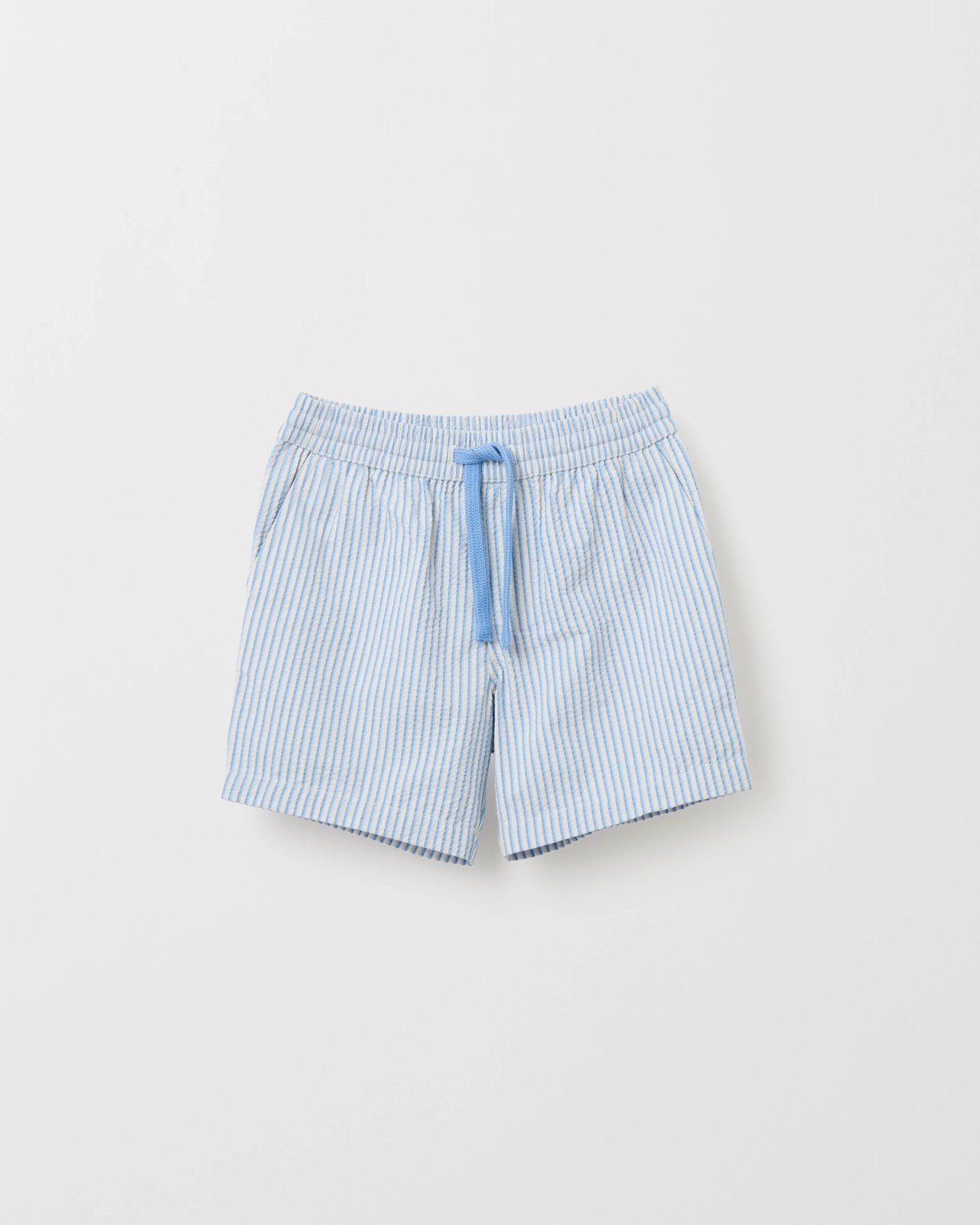 Australian Cotton Seersucker Volley Shorts - Blue 5 of 6