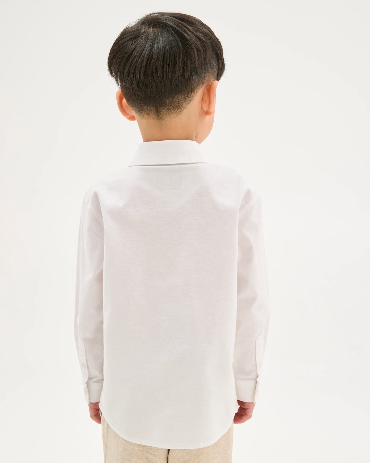 Long Sleeve Oxford Suiting Shirt - White 3 of 5