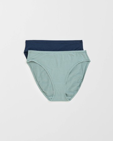 Bamboo 2 Pack High Cut Briefs