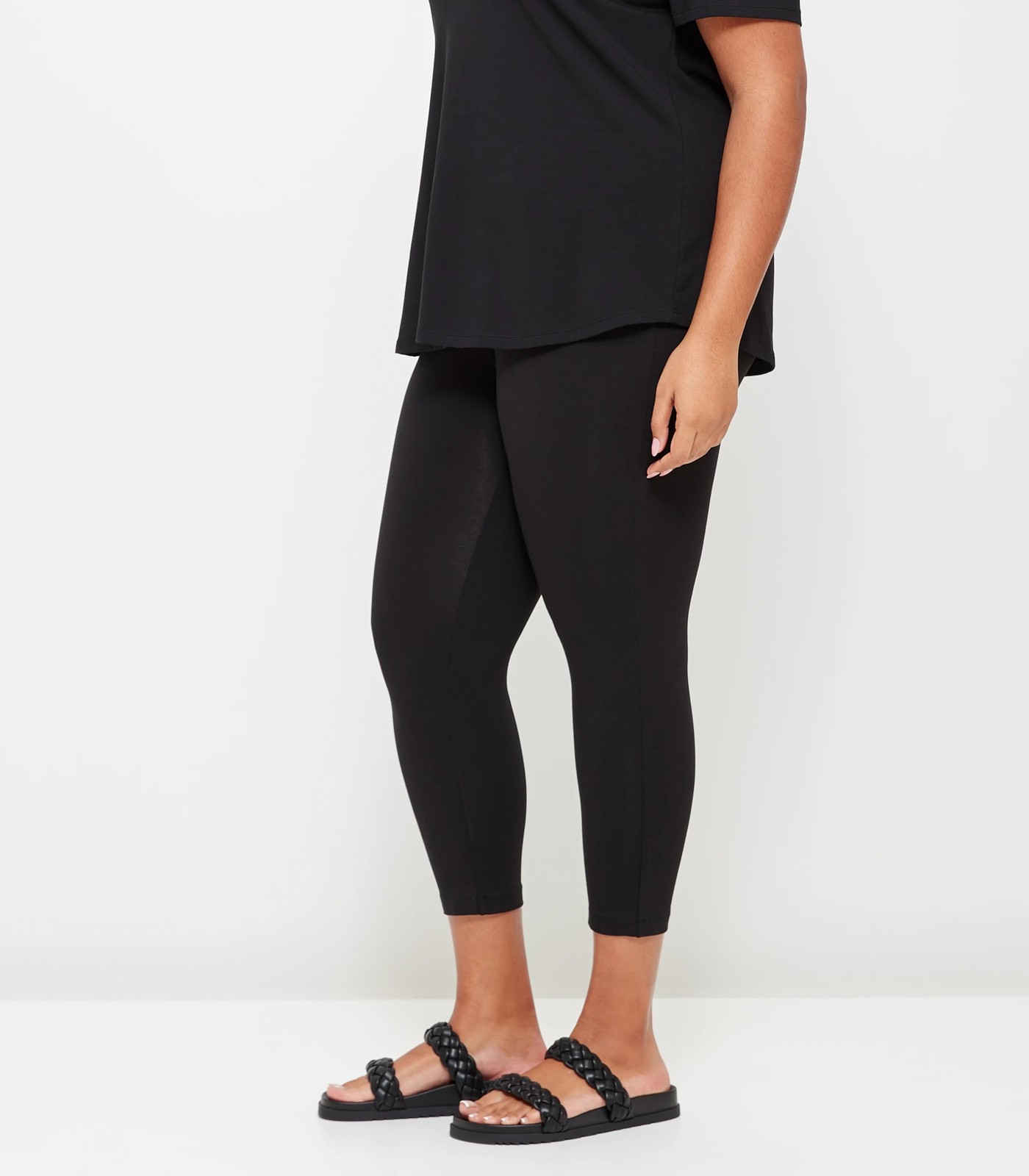 3/4 Length Legging with Side Pockets - Black – Curve Boss Australia