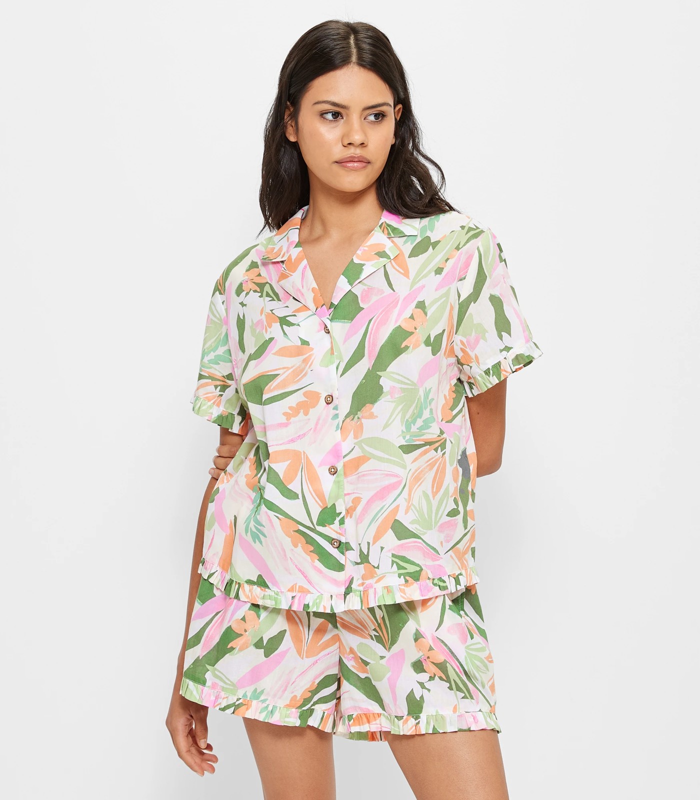 Woven Frill Pyjama Set | Target Australia