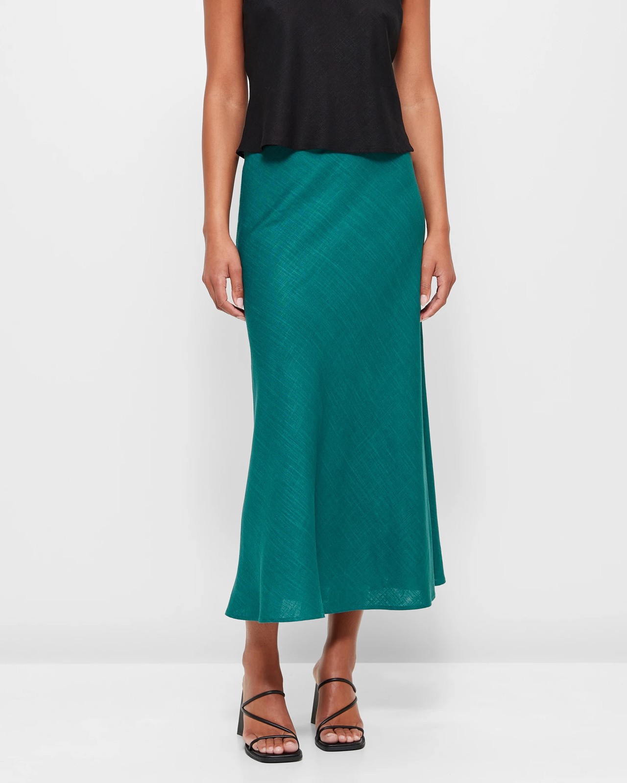 Linen Blend Midi Slip Skirt Preview Target Australia