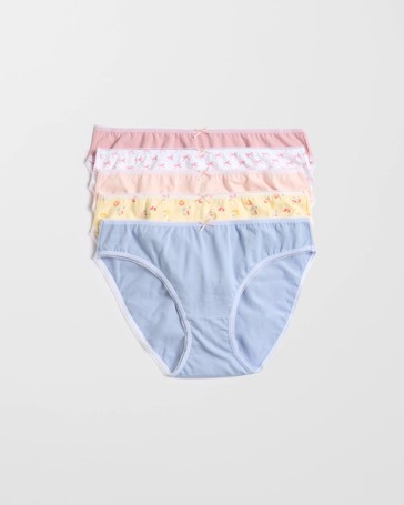 Women's Cotton/Elastane Bikini Briefs 5 Pack