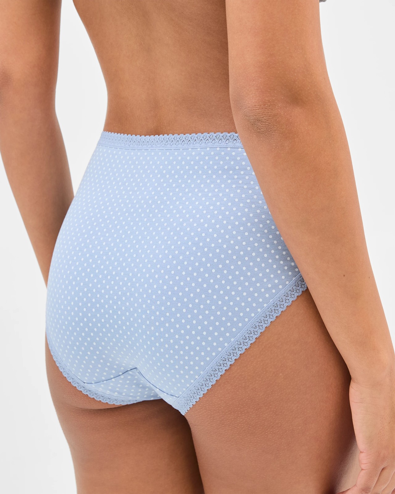 Australian Cotton Blend 5 Pack Midi Briefs - Blues Multi 4 of 4