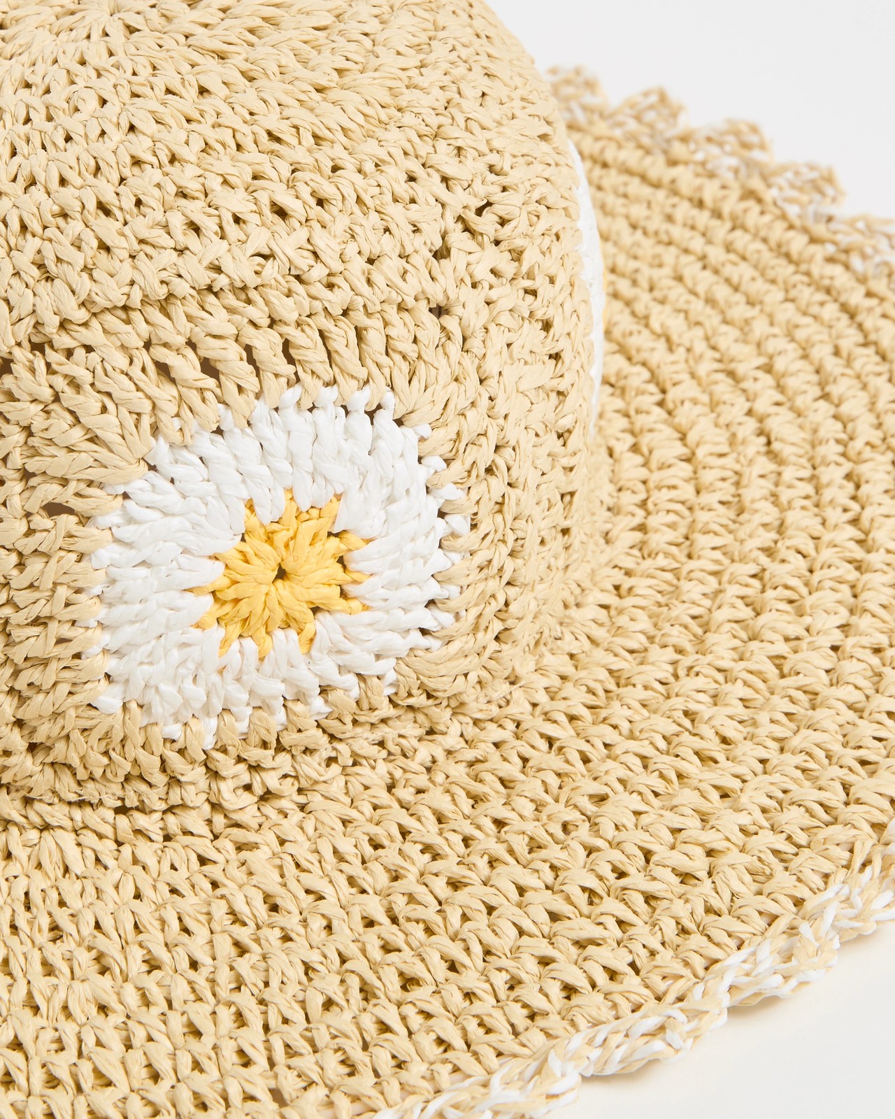 Daisy Scalloped Straw Hat 2 of 2