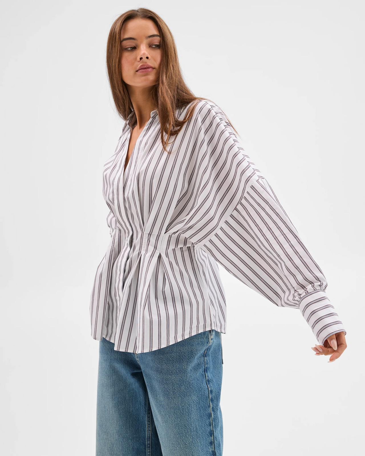 Lily Loves Australian Cotton Poplin Cinched Waist Shirt  3 of 6