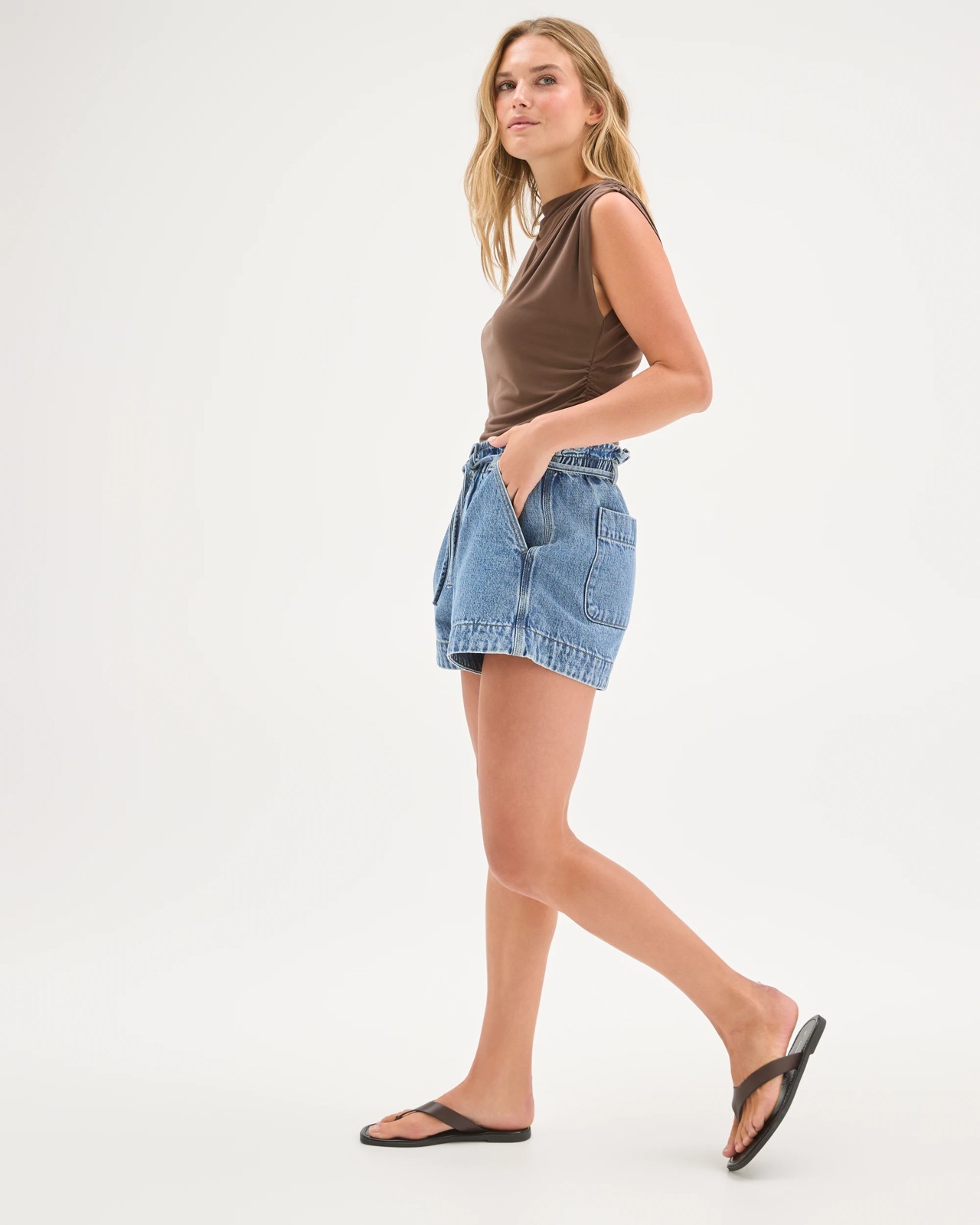 Lily Loves Paperbag Denim Shorts 2 of 6