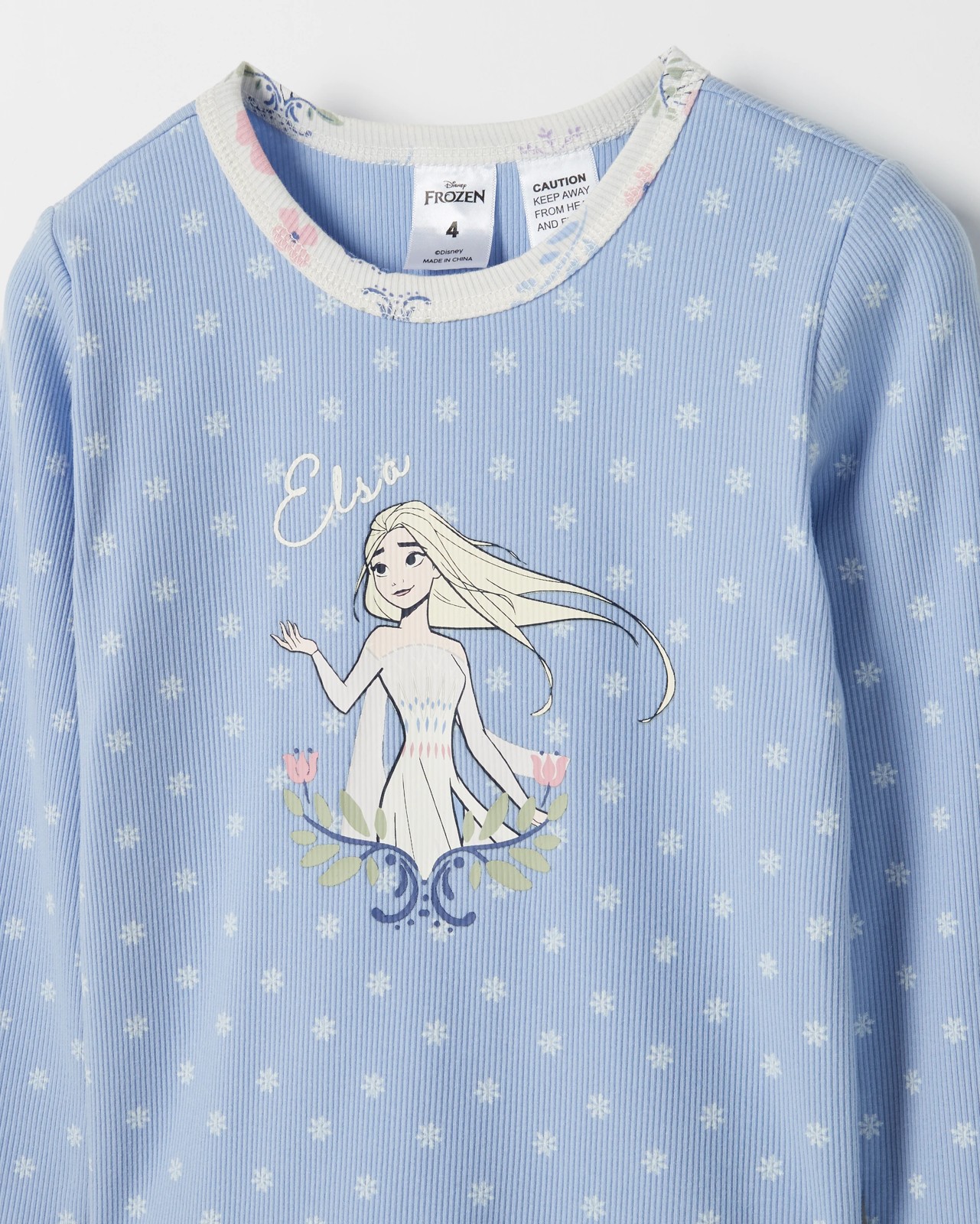 Disney Frozen Australian Cotton Blend Younger Girls Knit Pyjama Set 2 of 3