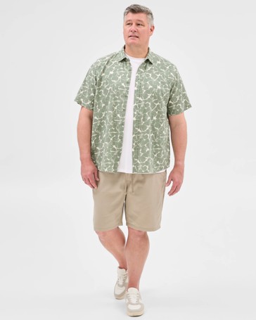 Plus Size Australian Cotton Crinkle Print Shirt