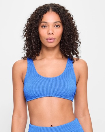 Crinkle Scoop Swim Bikini Top