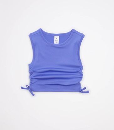 Active Longline Recycled Ruch Side Crop Top