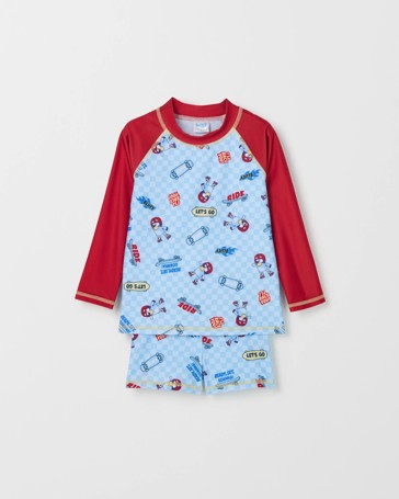 Bluey Long Sleeve Rash Vest and Trunks Swim Set