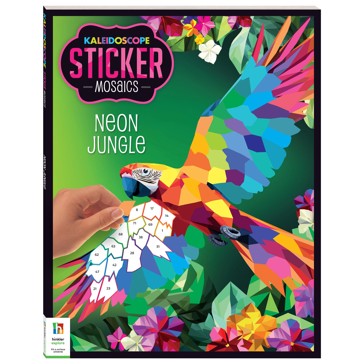 Kaleidoscope Sticker Mosaics: Neon Jungle? - Book