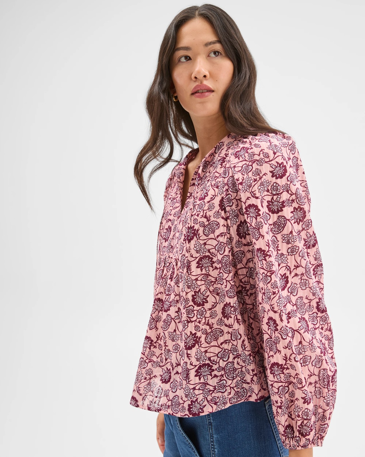 Australian Cotton V-Neck Print Blouse 3 of 5