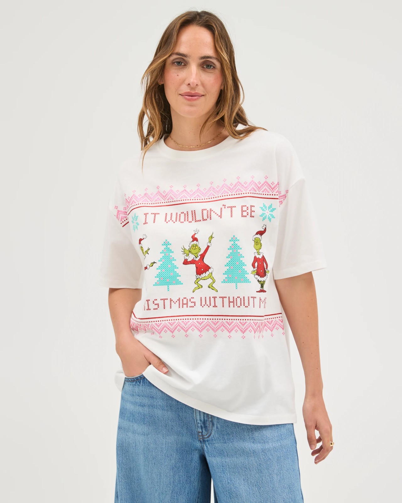 Licensed The Grinch Australian Cotton Oversized Christmas T-Shirt 5 of 5