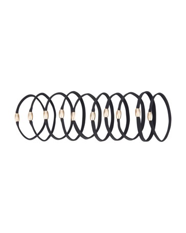 OXX Haircare 10 Piece Hair Elastics - Black
