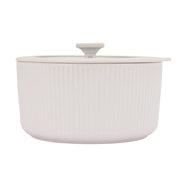 Porcelain Container with Glass Lid, 800ml  - Anko