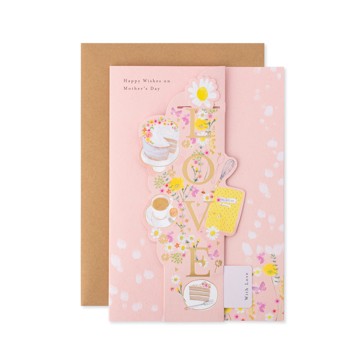 Hallmark Mother's Day Card with Removable Bookmark - Happy Wishes on Mother's Day, With Love